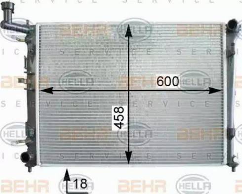 BEHR HELLA Service 8MK 376 763-714 - Radiators, Motora dzesēšanas sistēma autodraugiem.lv