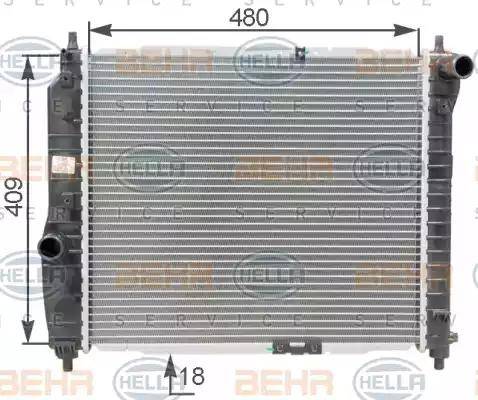 BEHR HELLA Service 8MK 376 762-641 - Radiators, Motora dzesēšanas sistēma autodraugiem.lv