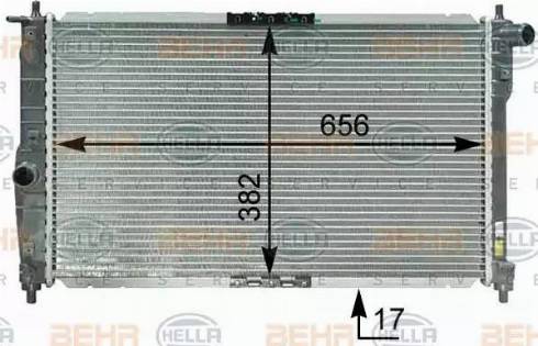 BEHR HELLA Service 8MK 376 762-611 - Radiators, Motora dzesēšanas sistēma autodraugiem.lv