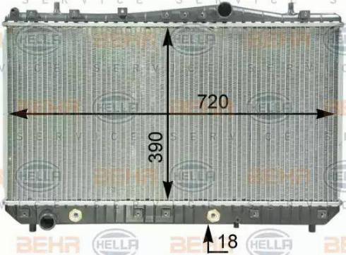 BEHR HELLA Service 8MK 376 762-621 - Radiators, Motora dzesēšanas sistēma autodraugiem.lv