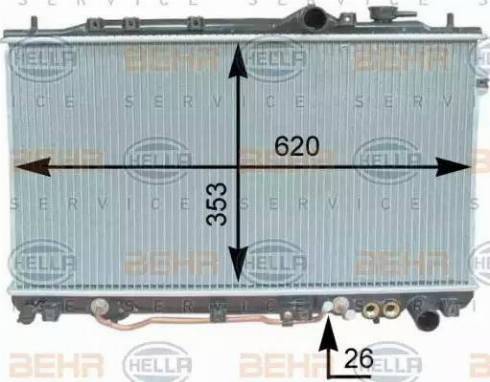 BEHR HELLA Service 8MK 376 762-161 - Radiators, Motora dzesēšanas sistēma autodraugiem.lv