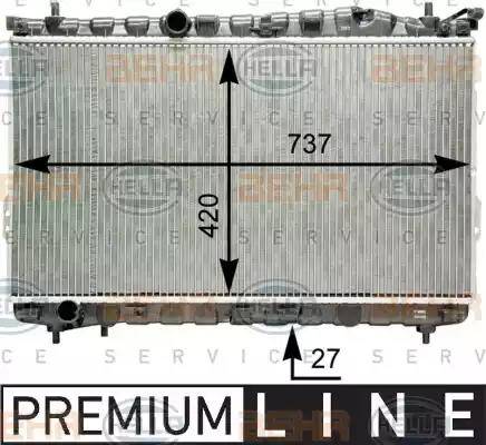 BEHR HELLA Service 8MK 376 762-311 - Radiators, Motora dzesēšanas sistēma autodraugiem.lv