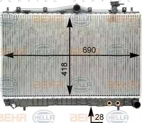 BEHR HELLA Service 8MK 376 762-211 - Radiators, Motora dzesēšanas sistēma autodraugiem.lv