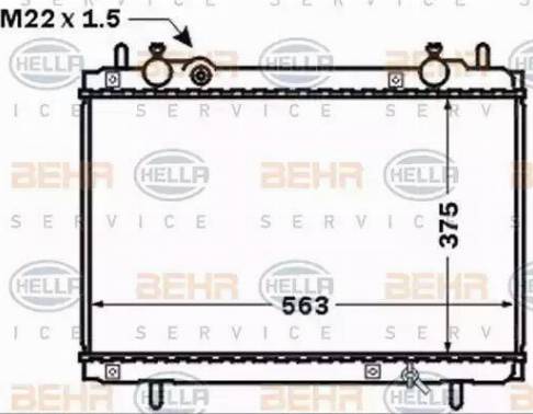 BEHR HELLA Service 8MK 376 767-551 - Radiators, Motora dzesēšanas sistēma autodraugiem.lv