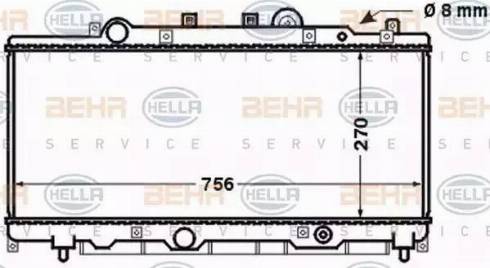 BEHR HELLA Service 8MK 376 767-521 - Radiators, Motora dzesēšanas sistēma autodraugiem.lv