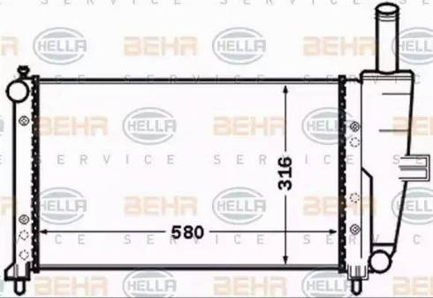 BEHR HELLA Service 8MK 376 767-611 - Radiators, Motora dzesēšanas sistēma autodraugiem.lv