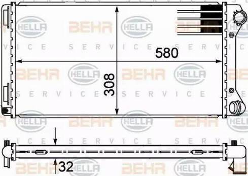 BEHR HELLA Service 8MK 376 767-631 - Radiators, Motora dzesēšanas sistēma autodraugiem.lv