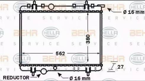 BEHR HELLA Service 8MK 376 767-081 - Radiators, Motora dzesēšanas sistēma autodraugiem.lv