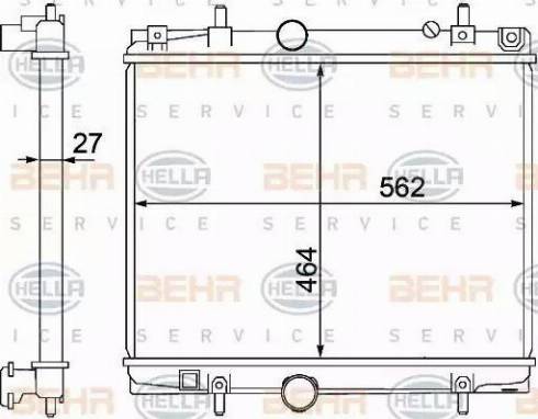 BEHR HELLA Service 8MK 376 767-141 - Radiators, Motora dzesēšanas sistēma autodraugiem.lv