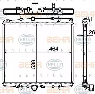 BEHR HELLA Service 8MK 376 767-111 - Radiators, Motora dzesēšanas sistēma autodraugiem.lv