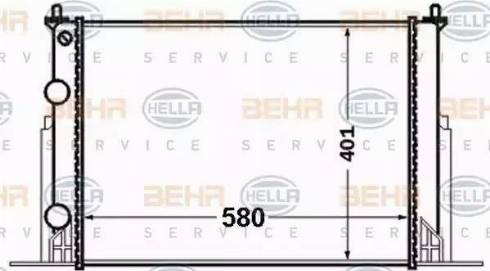 BEHR HELLA Service 8MK 376 767-731 - Radiators, Motora dzesēšanas sistēma autodraugiem.lv