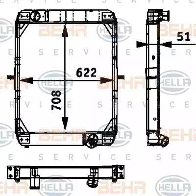 BEHR HELLA Service 8MK 376 709-441 - Radiators, Motora dzesēšanas sistēma autodraugiem.lv