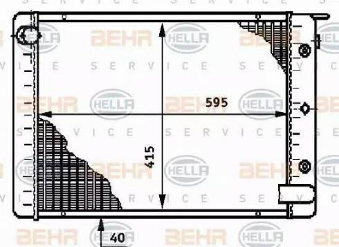 BEHR HELLA Service 8MK 376 709-021 - Radiators, Motora dzesēšanas sistēma autodraugiem.lv