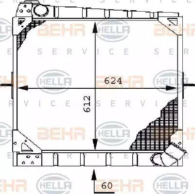 BEHR HELLA Service 8MK 376 709-341 - Radiators, Motora dzesēšanas sistēma autodraugiem.lv