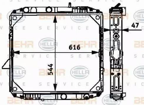 BEHR HELLA Service 8MK 376 709-751 - Radiators, Motora dzesēšanas sistēma autodraugiem.lv