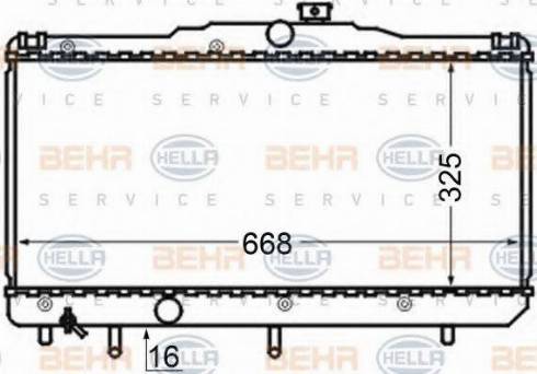 BEHR HELLA Service 8MK 376 704-554 - Radiators, Motora dzesēšanas sistēma autodraugiem.lv