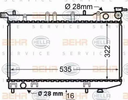 BEHR HELLA Service 8MK 376 704-691 - Radiators, Motora dzesēšanas sistēma autodraugiem.lv