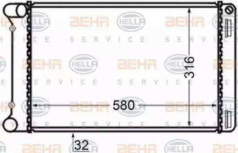 BEHR HELLA Service 8MK 376 704-641 - Radiators, Motora dzesēšanas sistēma autodraugiem.lv