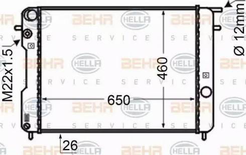 BEHR HELLA Service 8MK 376 704-751 - Radiators, Motora dzesēšanas sistēma autodraugiem.lv