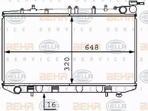 BEHR HELLA Service 8MK 376 704-701 - Radiators, Motora dzesēšanas sistēma autodraugiem.lv