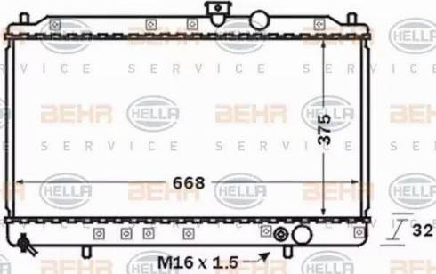 BEHR HELLA Service 8MK 376 704-711 - Radiators, Motora dzesēšanas sistēma autodraugiem.lv