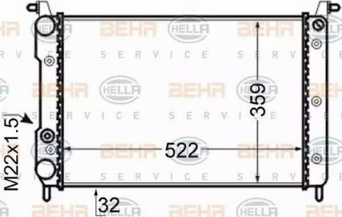 BEHR HELLA Service 8MK 376 704-784 - Radiators, Motora dzesēšanas sistēma autodraugiem.lv