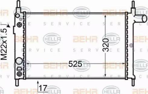 BEHR HELLA Service 8MK 376 704-771 - Radiators, Motora dzesēšanas sistēma autodraugiem.lv