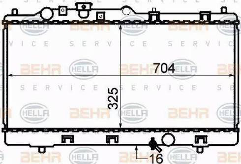 BEHR HELLA Service 8MK 376 705-541 - Radiators, Motora dzesēšanas sistēma autodraugiem.lv