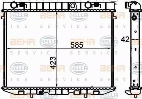 BEHR HELLA Service 8MK 376 705-621 - Radiators, Motora dzesēšanas sistēma autodraugiem.lv