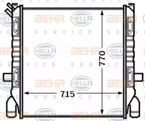 BEHR HELLA Service 8MK 376 705-711 - Radiators, Motora dzesēšanas sistēma autodraugiem.lv