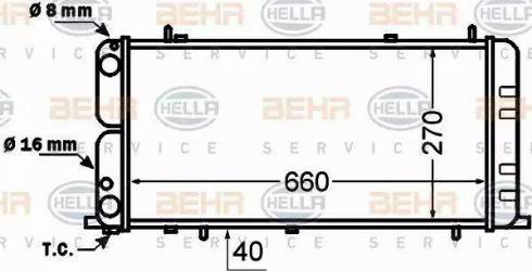 BEHR HELLA Service 8MK 376 705-731 - Radiators, Motora dzesēšanas sistēma autodraugiem.lv