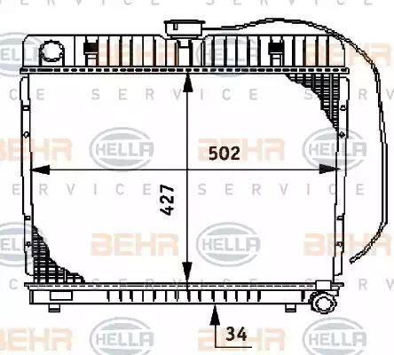 BEHR HELLA Service 8MK 376 706-191 - Radiators, Motora dzesēšanas sistēma autodraugiem.lv