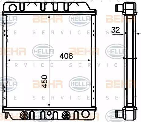 BEHR HELLA Service 8MK 376 706-791 - Radiators, Motora dzesēšanas sistēma autodraugiem.lv