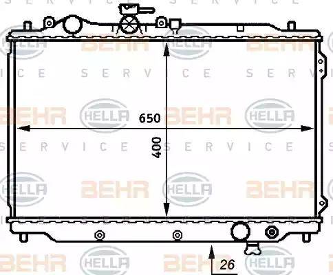 BEHR HELLA Service 8MK 376 706-711 - Radiators, Motora dzesēšanas sistēma autodraugiem.lv