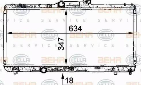 BEHR HELLA Service 8MK 376 706-731 - Radiators, Motora dzesēšanas sistēma autodraugiem.lv