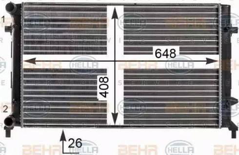 BEHR HELLA Service 8MK 376 700-494 - Radiators, Motora dzesēšanas sistēma autodraugiem.lv