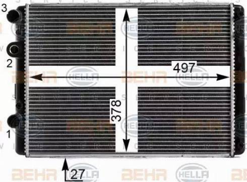 BEHR HELLA Service 8MK 376 700-471 - Radiators, Motora dzesēšanas sistēma autodraugiem.lv