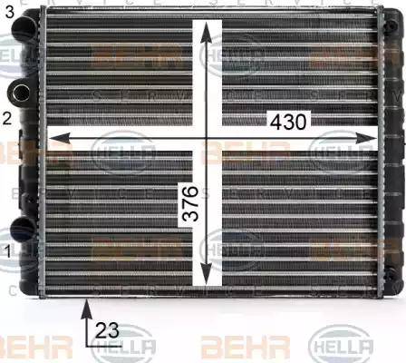 BEHR HELLA Service 8MK 376 700-694 - Radiators, Motora dzesēšanas sistēma autodraugiem.lv