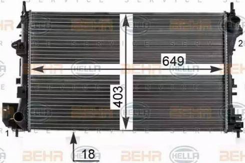 BEHR HELLA Service 8MK 376 700-664 - Radiators, Motora dzesēšanas sistēma autodraugiem.lv