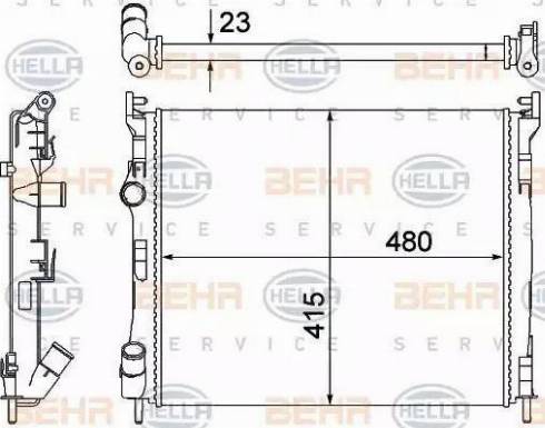 BEHR HELLA Service 8MK 376 700-381 - Radiators, Motora dzesēšanas sistēma autodraugiem.lv