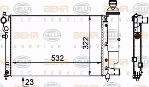BEHR HELLA Service 8MK 376 701-694 - Radiators, Motora dzesēšanas sistēma autodraugiem.lv