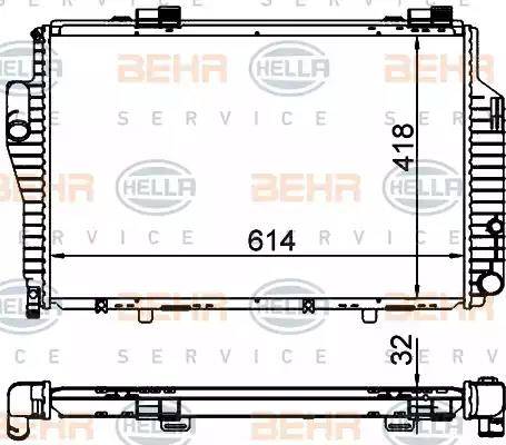 BEHR HELLA Service 8MK 376 701-714 - Radiators, Motora dzesēšanas sistēma autodraugiem.lv