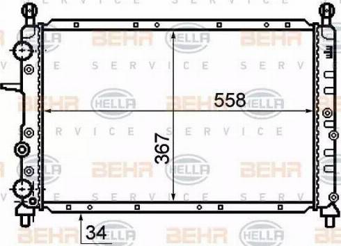 BEHR HELLA Service 8MK 376 708-491 - Radiators, Motora dzesēšanas sistēma autodraugiem.lv