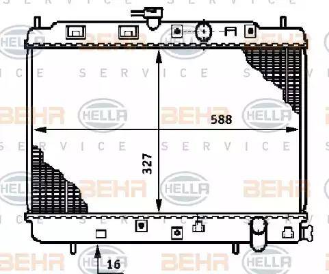 BEHR HELLA Service 8MK 376 708-561 - Radiators, Motora dzesēšanas sistēma autodraugiem.lv