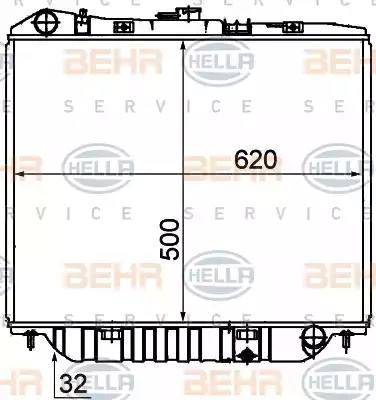 BEHR HELLA Service 8MK 376 708-661 - Radiators, Motora dzesēšanas sistēma autodraugiem.lv