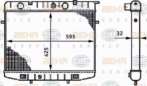 BEHR HELLA Service 8MK 376 708-601 - Radiators, Motora dzesēšanas sistēma autodraugiem.lv