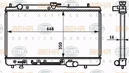 BEHR HELLA Service 8MK 376 708-061 - Radiators, Motora dzesēšanas sistēma autodraugiem.lv