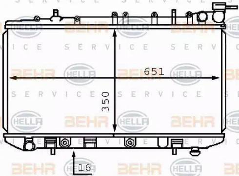 BEHR HELLA Service 8MK 376 708-001 - Radiators, Motora dzesēšanas sistēma autodraugiem.lv