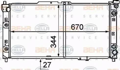 BEHR HELLA Service 8MK 376 708-031 - Radiators, Motora dzesēšanas sistēma autodraugiem.lv