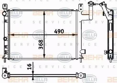 BEHR HELLA Service 8MK 376 708-141 - Radiators, Motora dzesēšanas sistēma autodraugiem.lv